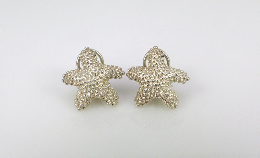 PR TIFFANY & CO STERLING SILVER STARFISH EARRINGS (1 of 4)