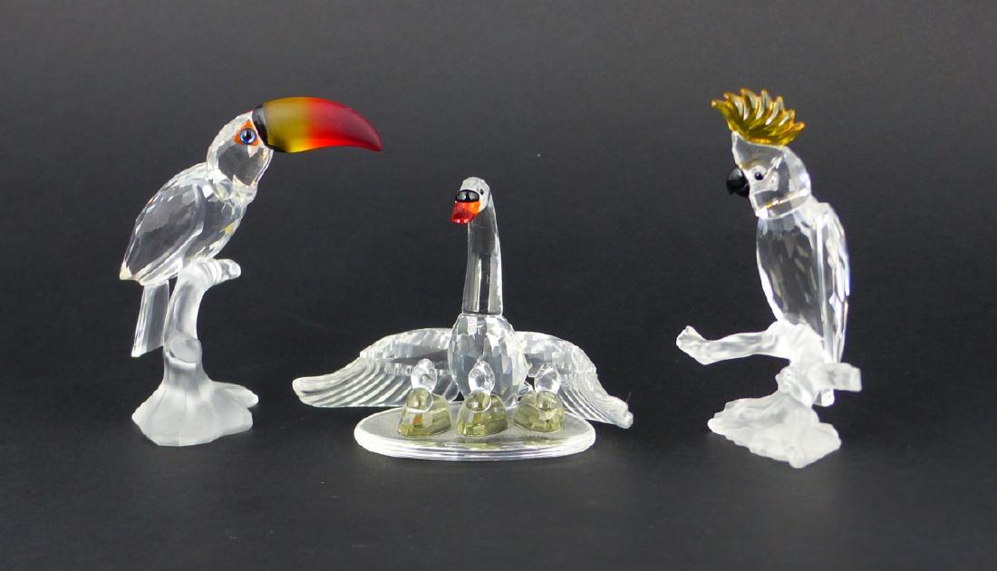 3pc SWAROVSKI CRYSTAL BIRD FIGURINES (1 of 5)