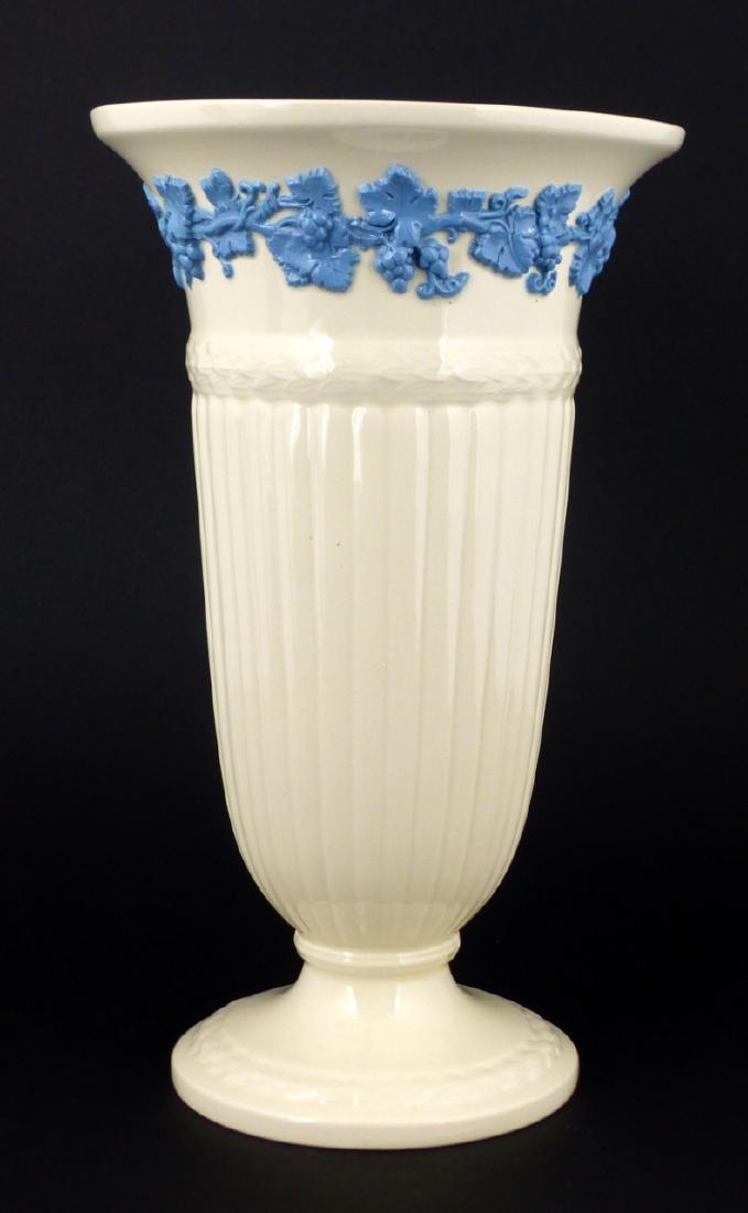 WEDGWOOD EMBOSSED QUEENS WARE VASE