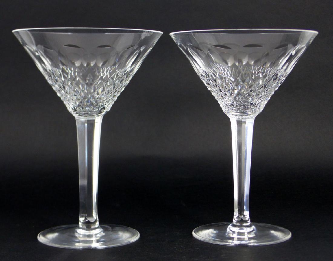 2pc WATERFORD 'COLLEEN' CUT CRYSTAL MARTINI: 8 Waterford cut crystal martini glasses in the 'Colleen' pattern. Each marked to underside and measures 6" (15.2cm) height.