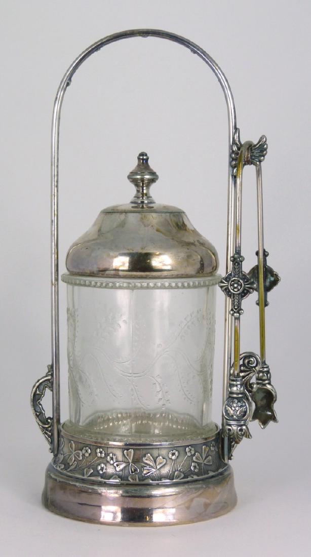 HARTFORD SILVER PLATED PICKLE CASTOR