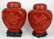 PR CHINESE CINNABAR STYLE GINGER JARS