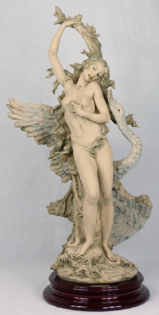 GIUSEPPE ARMANI 'LEDA & SWAN' FIGURINE w BOX: Giuseppe Armani figure depicting Leda and the Swan #1012T. Marked and numbered 212/1500 to base. Includes original box. Figurine measures 22 1/2" (57cm) height.