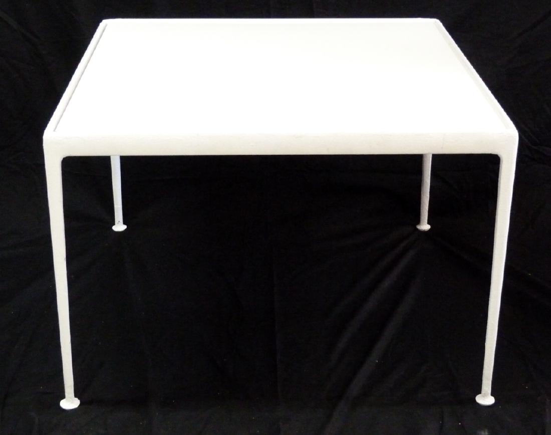 RICHARD SCHULTZ FOR KNOLL DINING TABLE: Richard Schultz for Knoll aluminum dining table. Measures 38" (96.5cm) x 38" (96.5cm) x 26" (66cm) height.