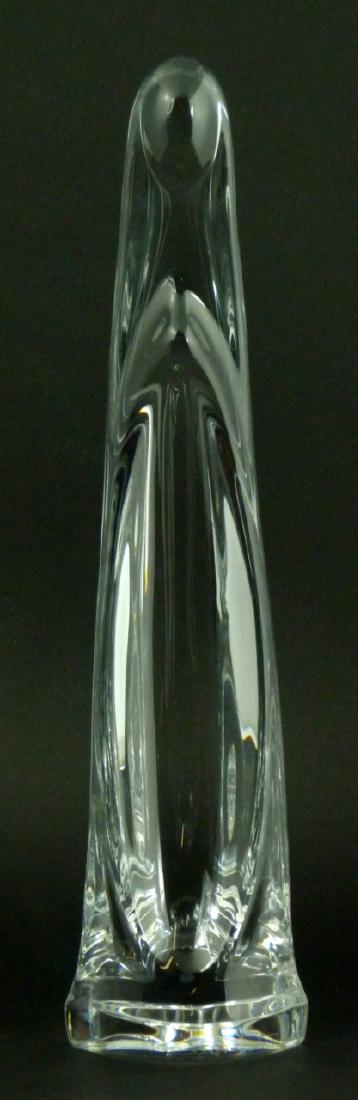 DAUM FRENCH CRYSTAL MADONNA FIGURINE: Daum French crystal sculpture depicting Madonna. Signed Daum France to front of base. Measures 14" (35.5cm) height.
