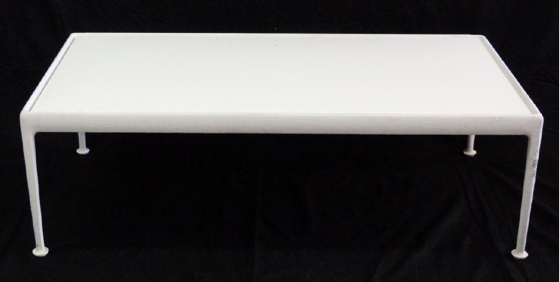 RICHARD SCHULTZ FOR KNOLL COFFEE TABLE: Richard Schultz for Knoll aluminum coffee table. Measures 48" (122cm) length x 24" (61cm) width x 15 1/2" (39cm) height.
