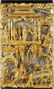 CHINESE CARVED, GILT & LACQUERED WOOD PANEL