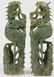 PR CHINESE CARVED JADE PHOENIX BIRDS