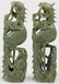 PR CHINESE CARVED JADE PHOENIX BIRDS - 2