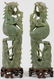 PR CHINESE CARVED JADE PHOENIX BIRDS - 6