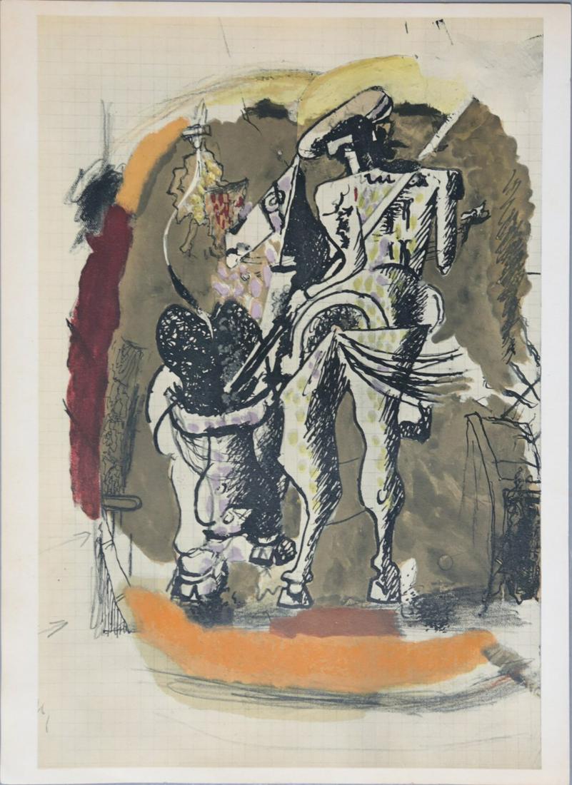 GEORGES BRAQUE 'PICADOR' LITHOGRAPH: Georges Braque 'Picador' lithograph from Verve 1955. Measures 13 7/8" x 10 1/4".
