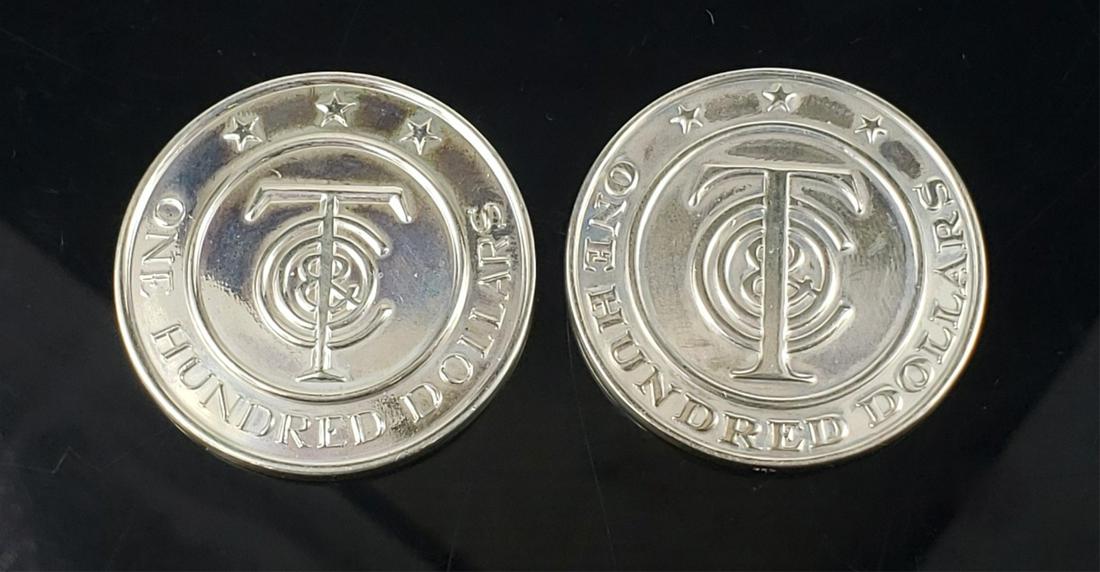 Tiffany & Co Sterling $100 'tiffany Money' Coin
