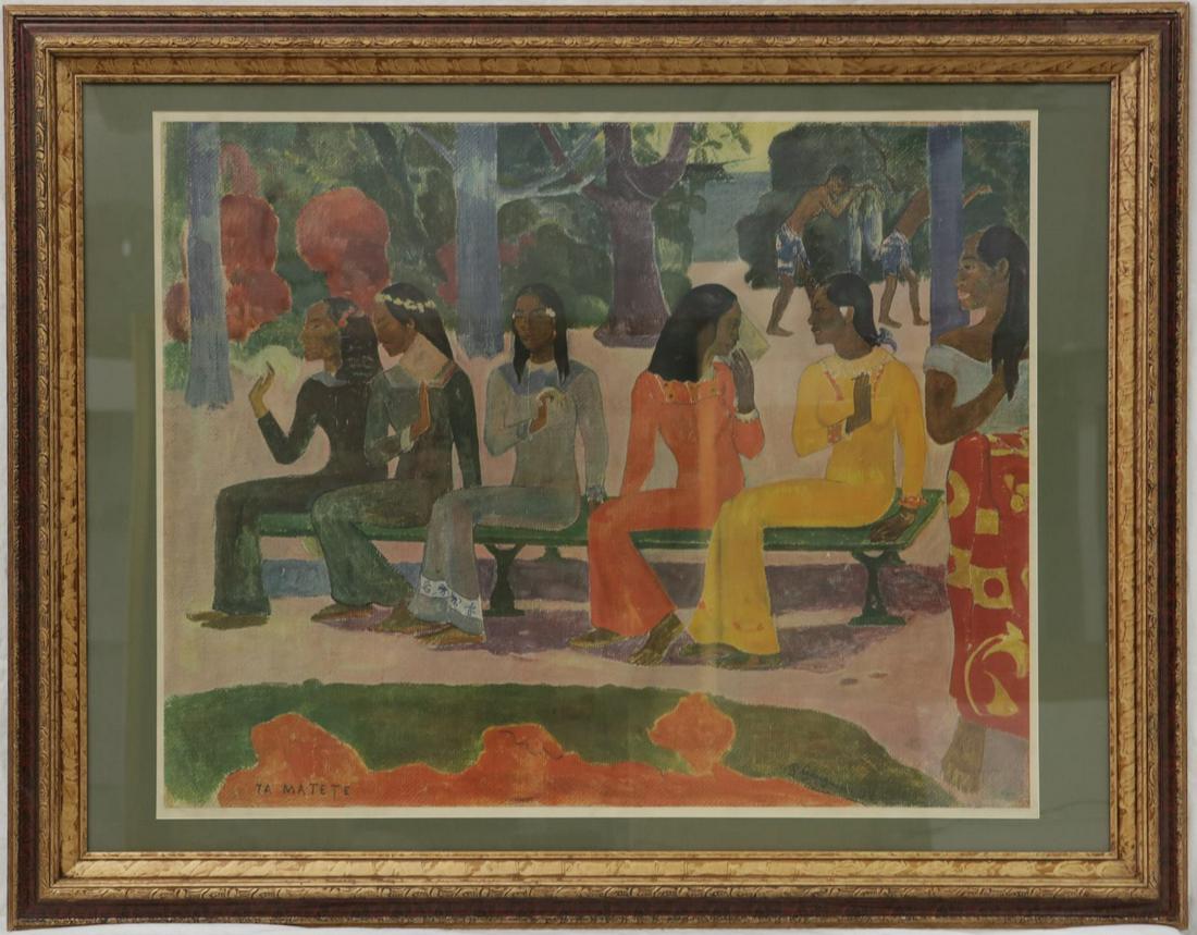 PAUL GAUGUIN 'TA MATETE' LITHOGRAPH (1 of 4)