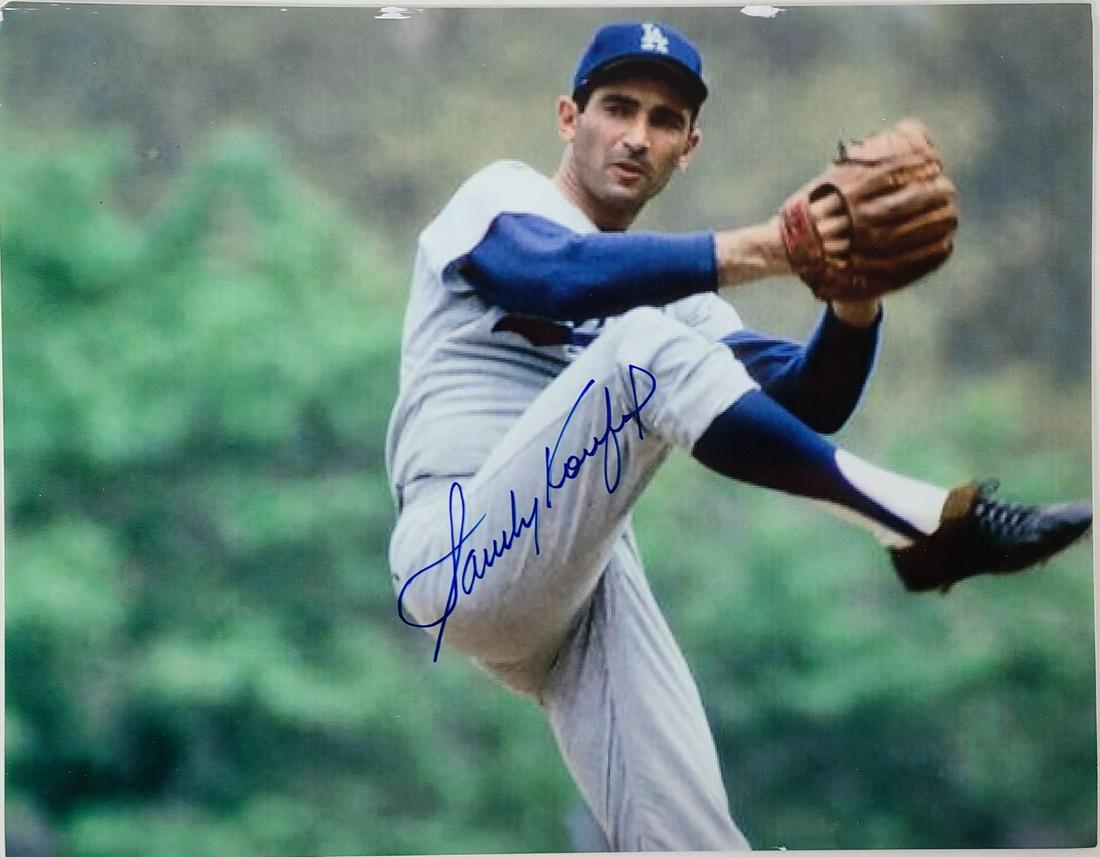 SANDY KOUFAX LA DODGERS AUTOGRAPHED PHOTOGRAPH (1 of 3)