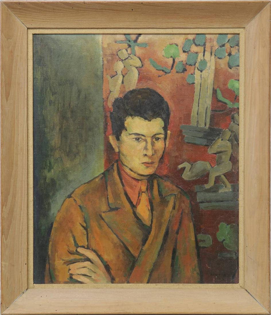 KEITH MARTIN 'PORTRAIT' OIL PAINTING ON BOARD (1 of 7)