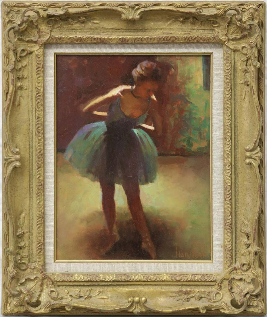 WILLIAM HARNDEN 'BALLERINA' OIL PAINTING ON BOARD (1 of 4)
