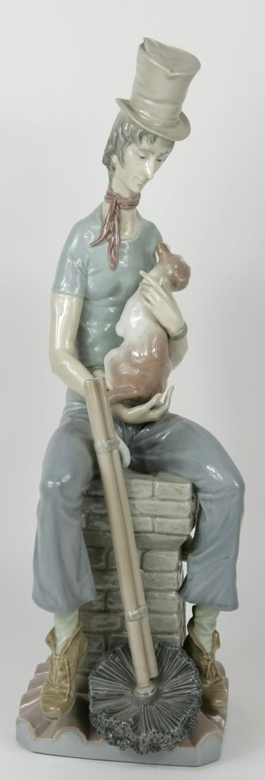 LLADRO 'SAD CHIMNEY SWEEP' PORCELAIN FIGURINE (1 of 5)