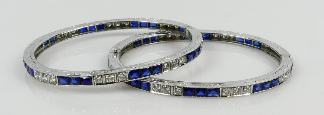 PR PLATINUM DIAMOND & SAPPHIRE BRACELETS (1 of 3)