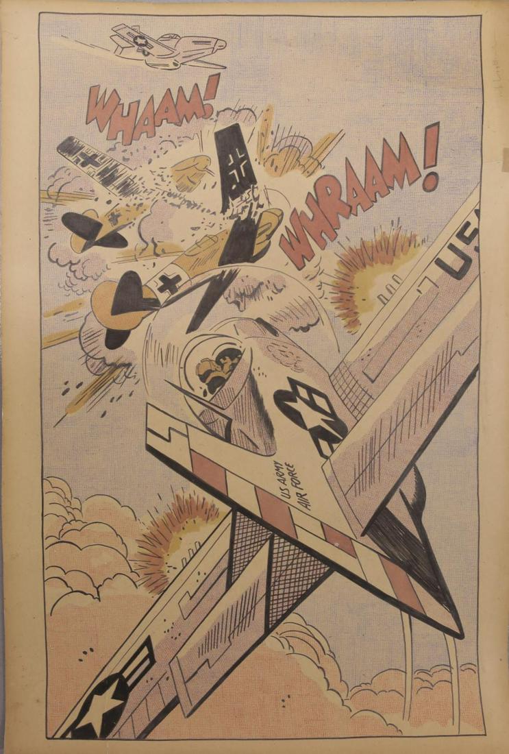 LICHTENSTEIN COLORED PENCIL & MARKER DRAWING (1 of 5)