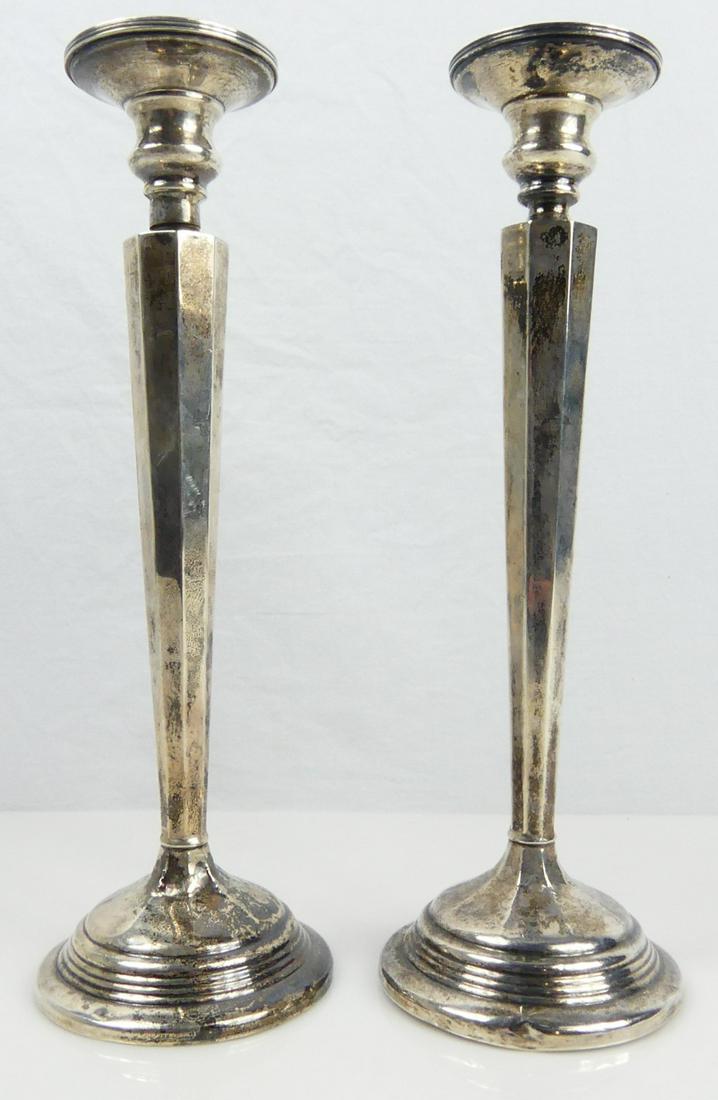 PR W.H. SAART STERLING SILVER CANDLESTICKS (1 of 4)
