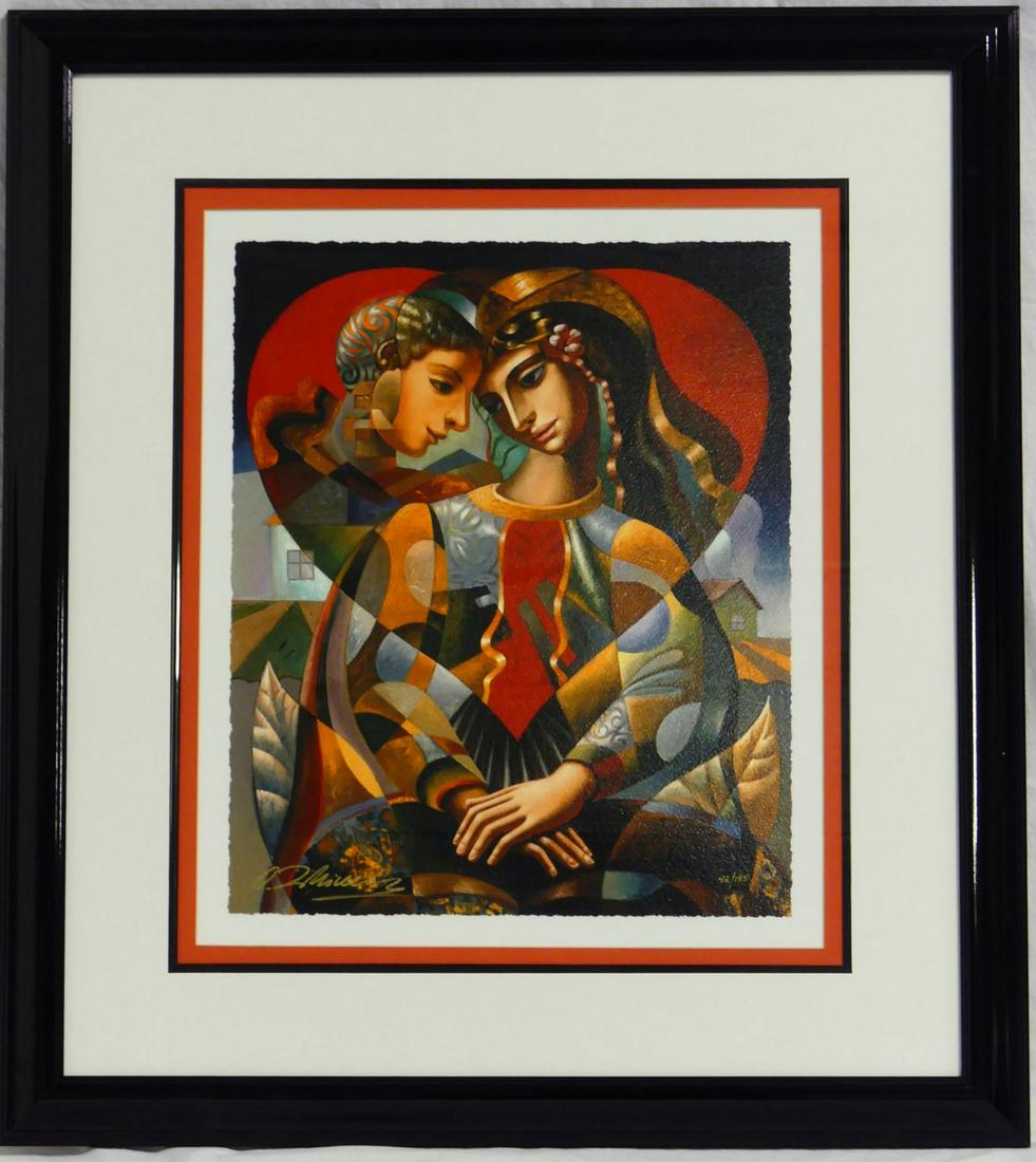 OLEG ZHIVETIN 'LOVERS' SERIGRAPH (1 of 5)