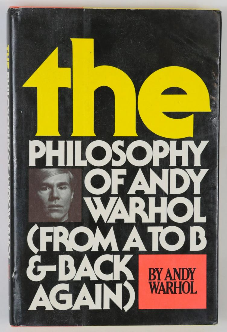 PHILOSOPHY OF ANDY WARHOL BOOK INITIALED AW (1 of 7)