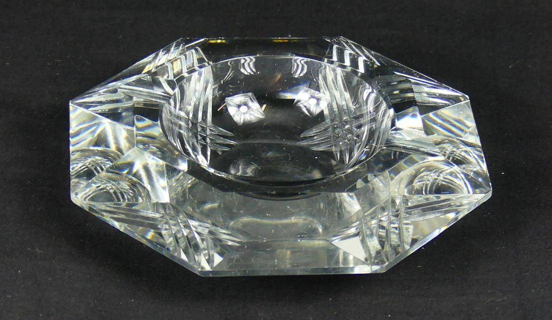 OCTAGONAL CRYSTAL ASHTRAY (1 of 4)