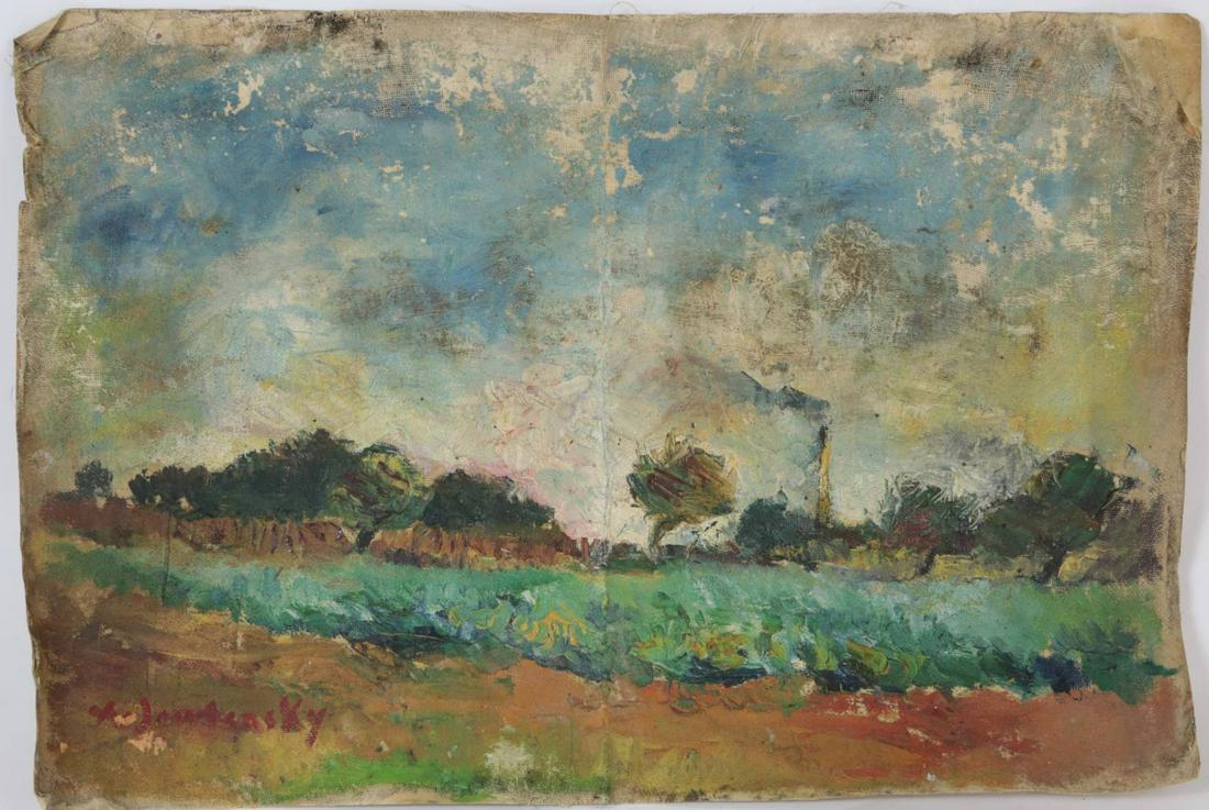 RUSSIAN SCHOOL OIL PAINTING ON CANVAS SIGNED (1 of 4)