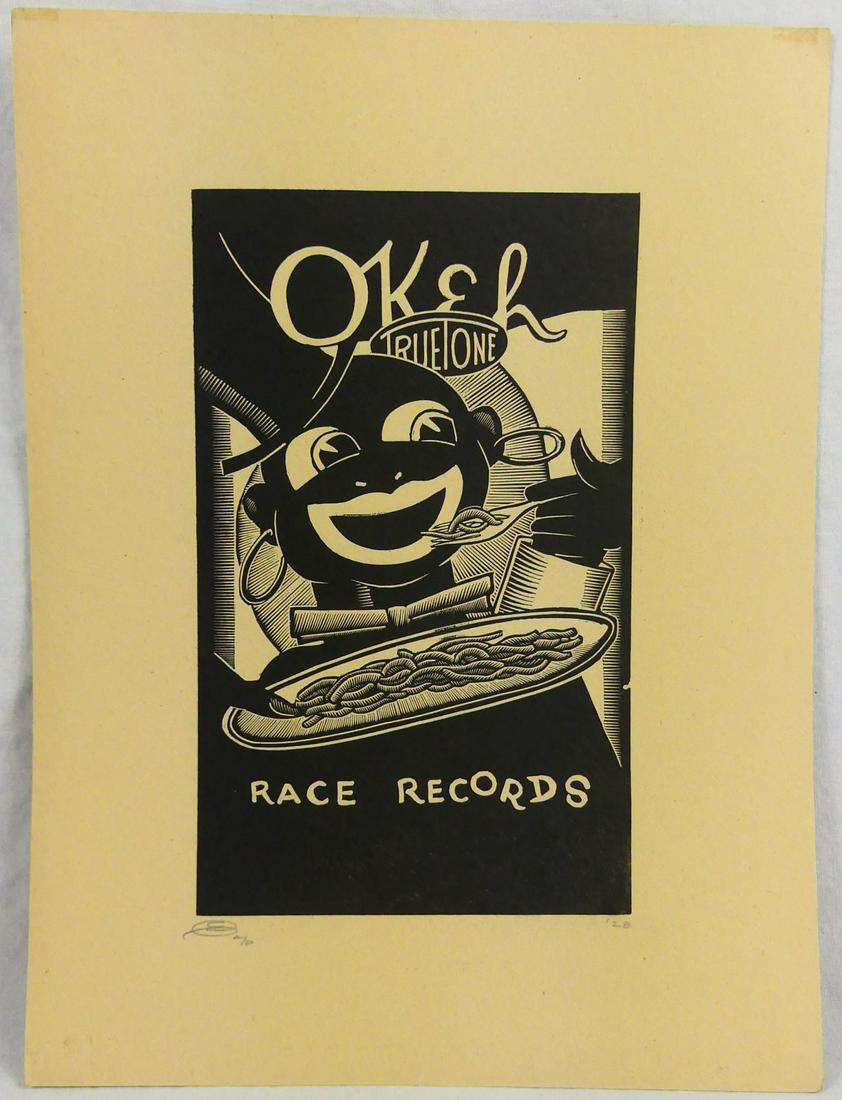 3pc E.M. WASHINGTON WOODCUT PRINTS (1 of 9)