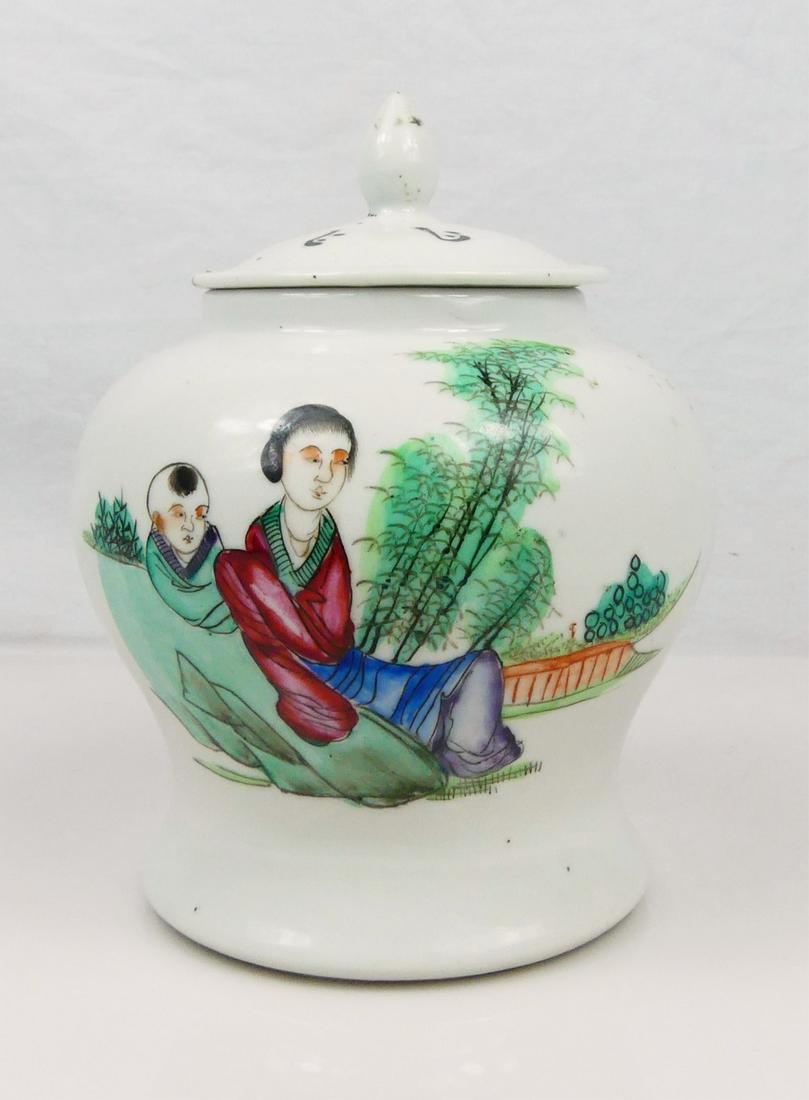 CHINESE FAMILLE ROSE PORCELAIN URN (1 of 6)