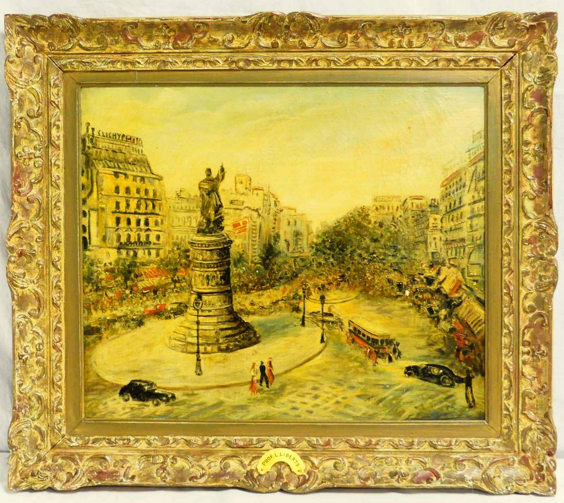 LUDOLFS LIBERTS 'PLACE DE CLICHY' OIL ON CANVAS (1 of 5)
