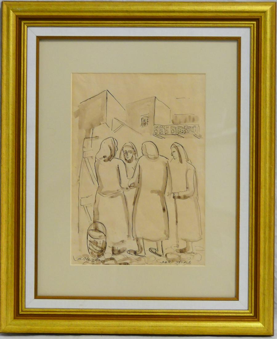 ARIEH MERZER INK & WASH ON PAPER (1 of 4)