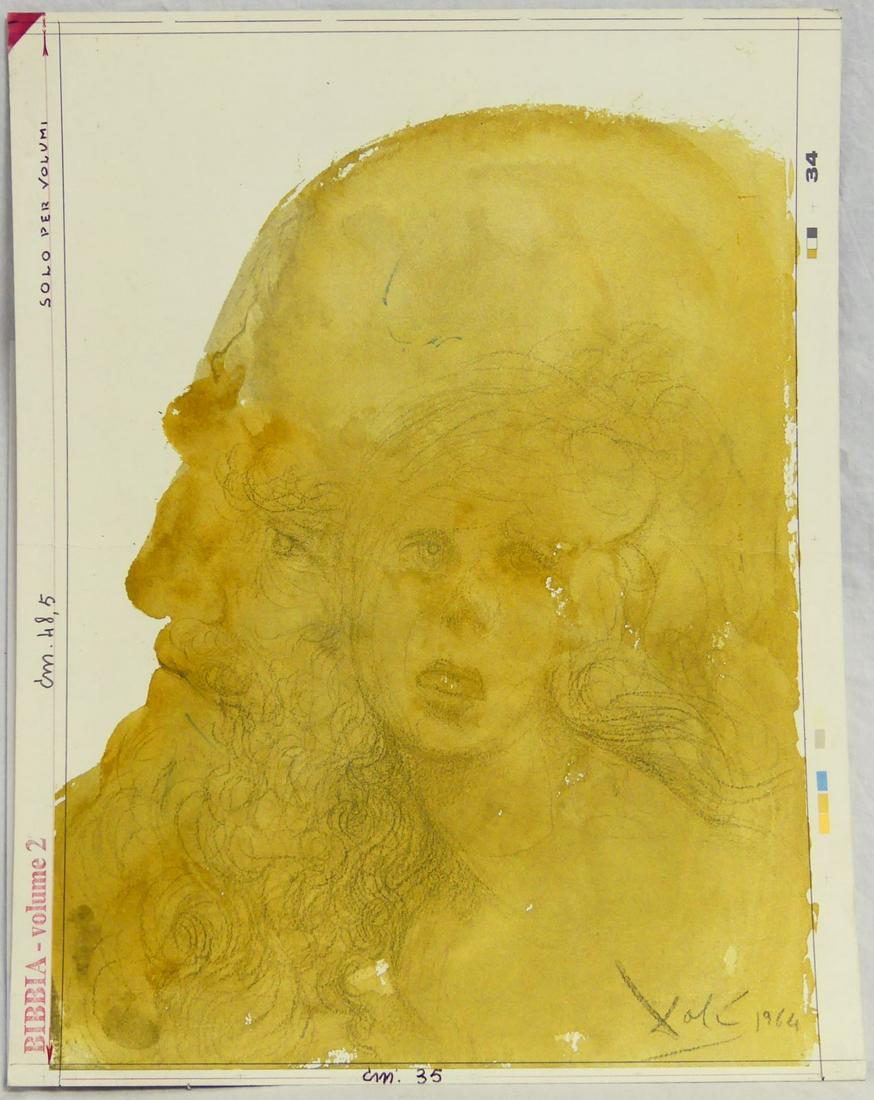 SALVADOR DALI 'ABRAHAM' PRINTER'S PROOF LITHOGRAPH (1 of 5)