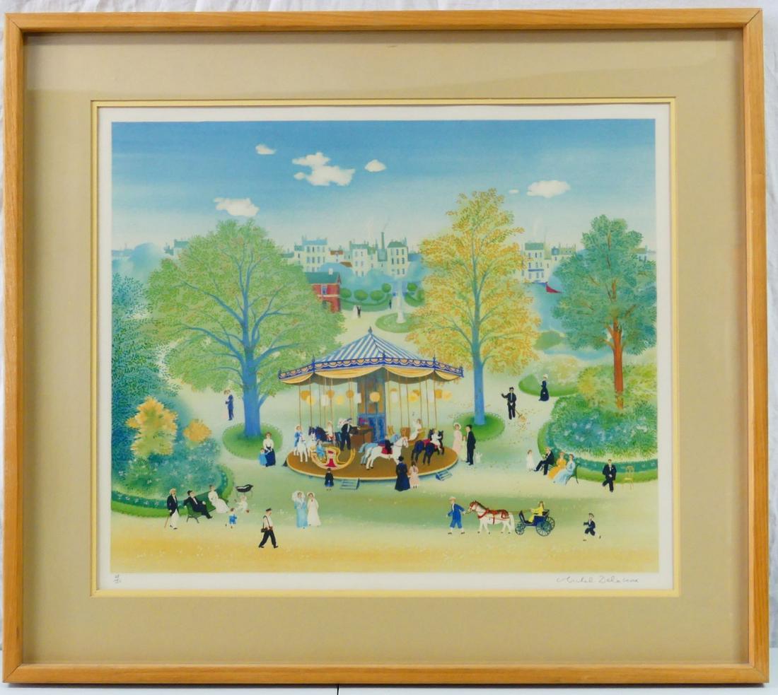MICHEL DELACROIX 'CAROUSEL' LITHOGRAPH (1 of 5)
