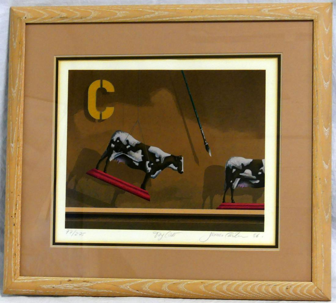 JAMES CARTER 'TOY COW' SURREALIST SERIGRAPH (1 of 5)