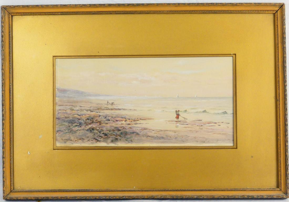 PAUL ZEIGLER COASTAL LANDSCAPE WATERCOLOR ON PAPER (1 of 4)