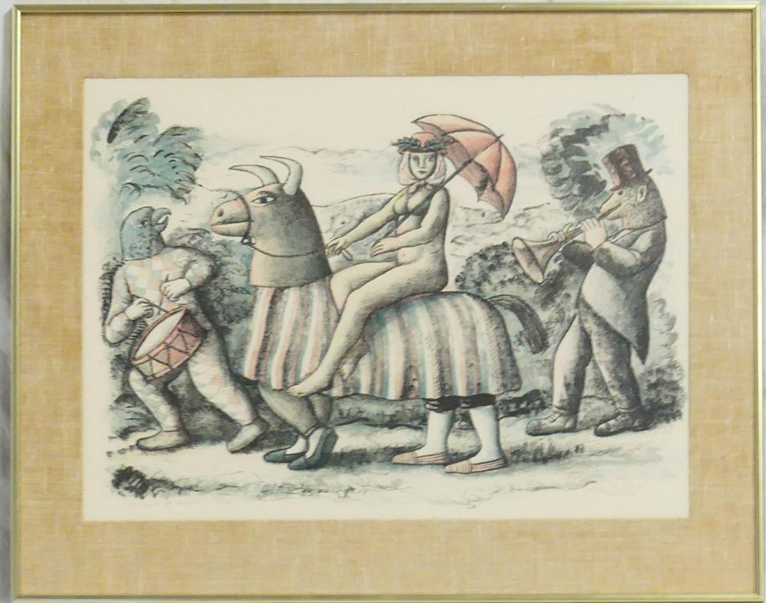 LUIS SOLARI 'EL RAPTO DE EUROPA' LITHOGRAPH (1 of 5)