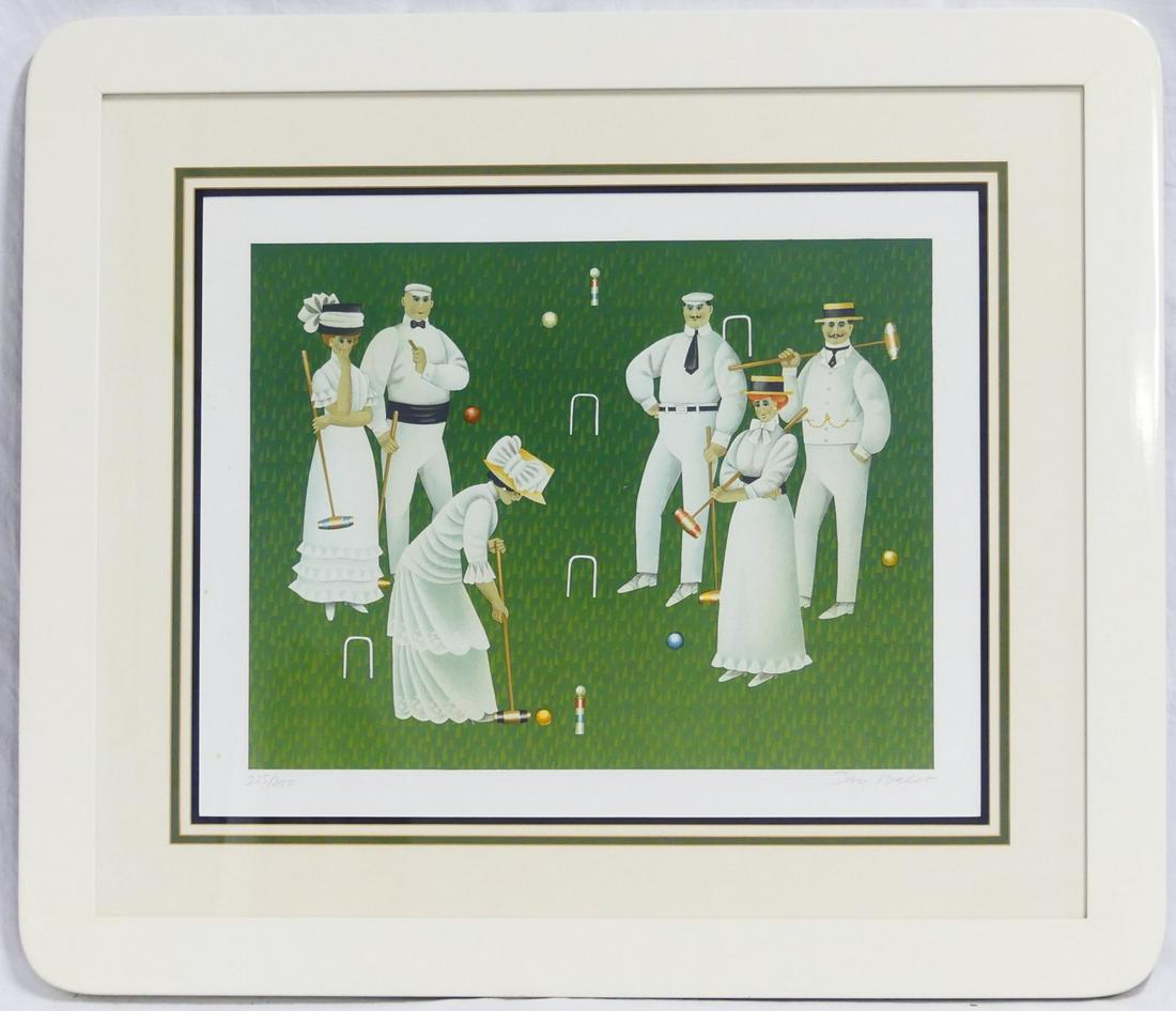 JAN BALET 'CROQUET PLAYERS' LITHOGRAPH (1 of 5)