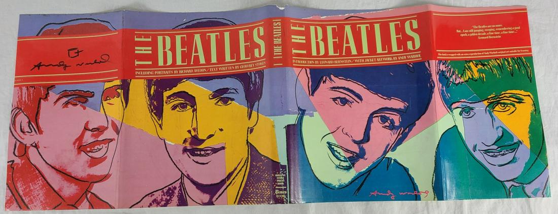 ANDY WARHOL SIGNED BEATLES DUST JACKET LITHOGRAPH (1 of 5)