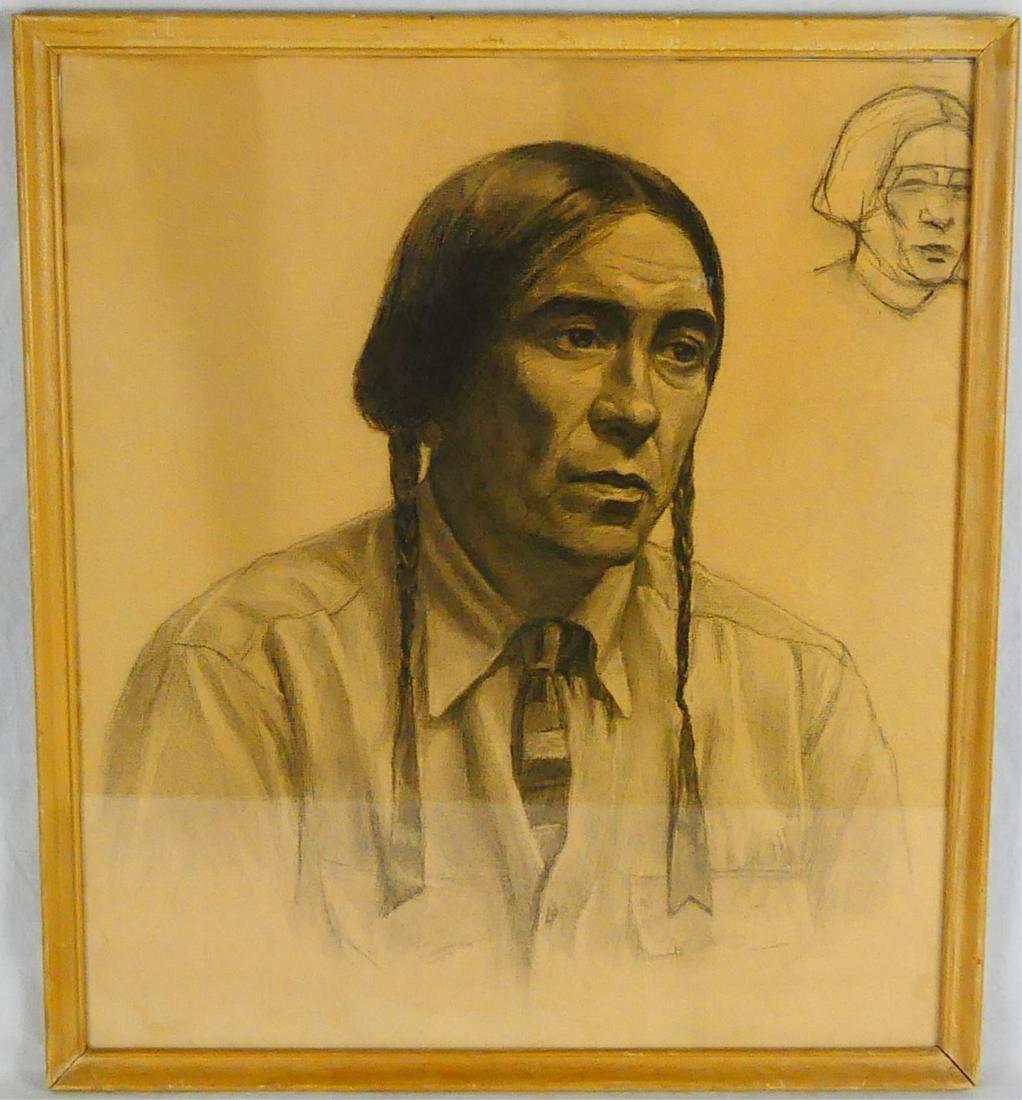 'HUNTING SON' GRAPHITE DRAWING ON PAPER (1 of 4)