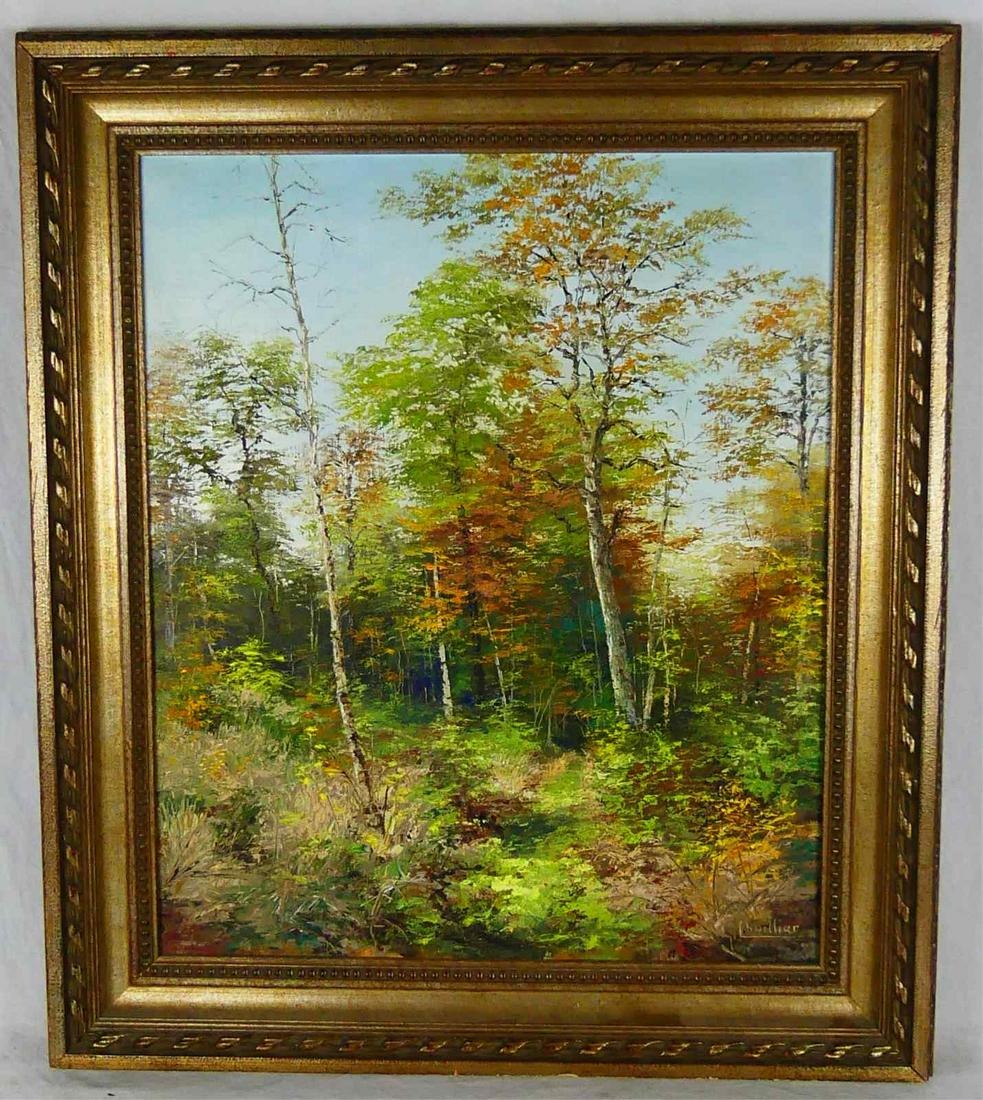 L'HUILLIER 'LA FORET' OIL PAINTING ON CANVAS (1 of 6)