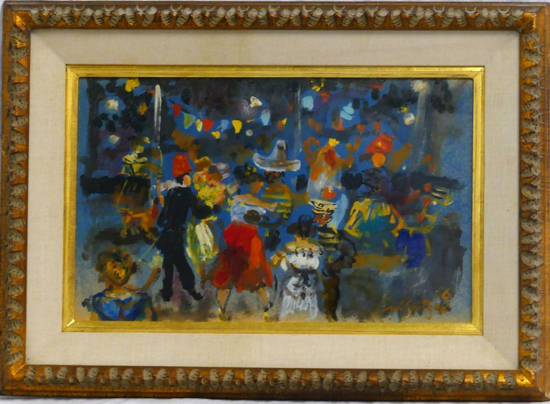 WALTER SPITZER 'CELEBRATION' MIXED MEDIA ON PAPER (1 of 4)