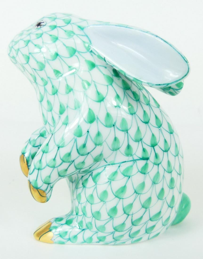 HEREND FISHNET PORCELAIN BUNNY RABBIT FIGURINE (1 of 5)