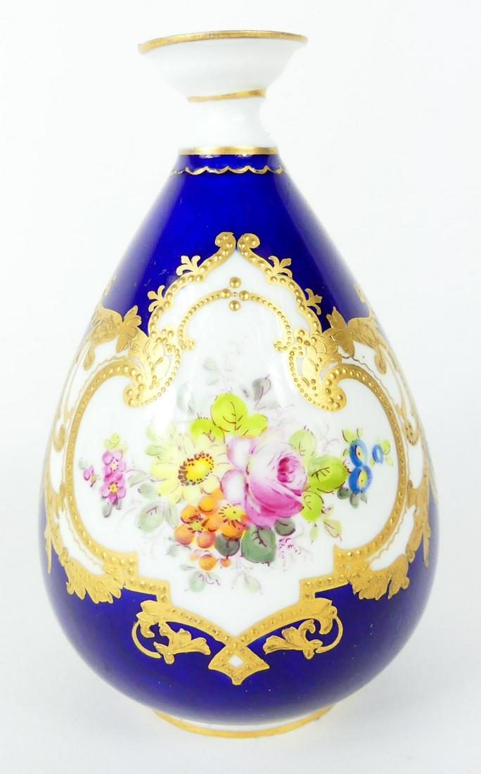 ROYAL CROWN DERBY COBALT PORCELAIN VASE (1 of 5)