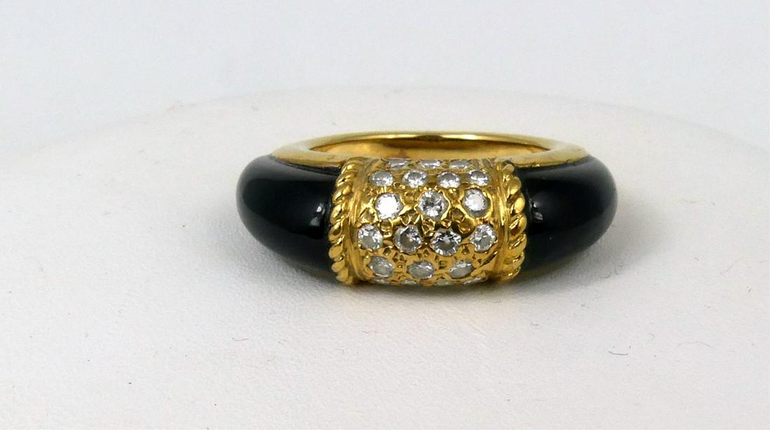 VAN CLEEF & ARPELS ONYX & DIAMOND PHILIPPINE RING (1 of 5)