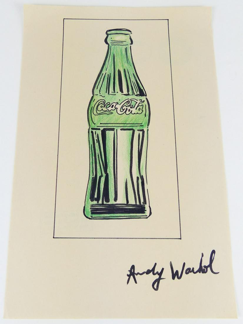 AFTER ANDY WARHOL 'COCA-COLA' MIXED MEDIA ON PAPER (1 of 4)