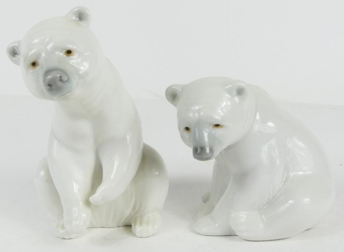 2pc LLADRO PORCELAIN POLAR BEAR FIGURINES (1 of 8)
