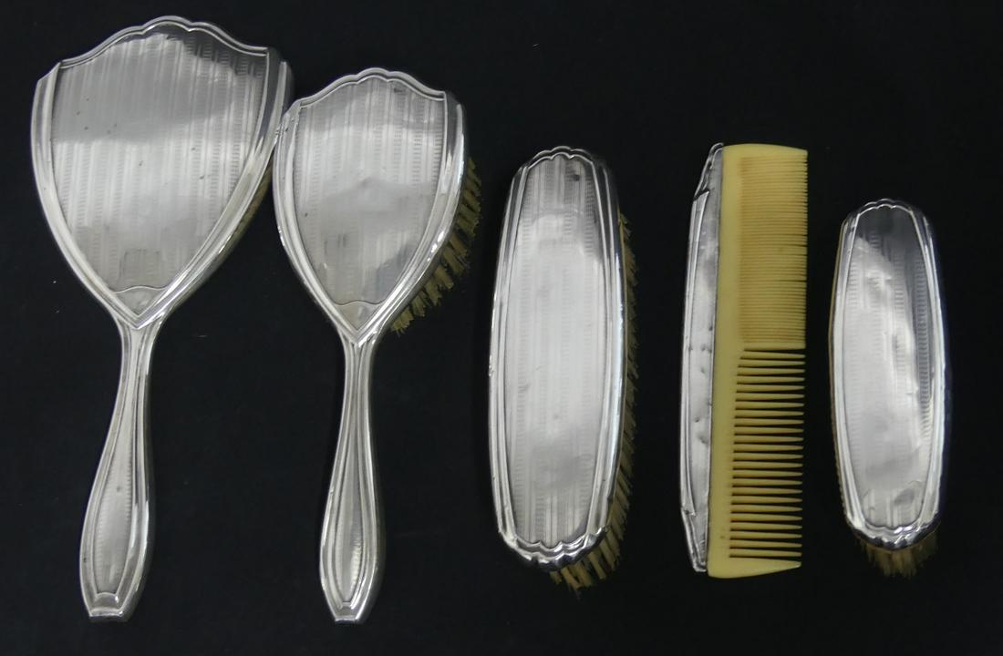 5pc ITALIAN G. DEL BONO STERLING DRESSER SET (1 of 4)