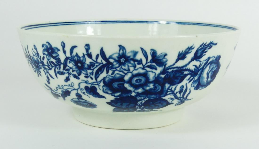 WALL WORCESTER BLUE & WHITE PORCELAIN BOWL 7in (1 of 4)