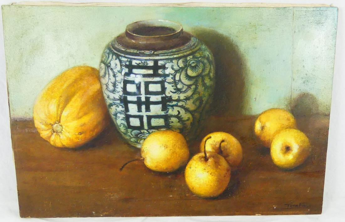 TENG FA CHINESE 'STILL LIFE' OIL PAINTING ON CANVA (1 of 4)
